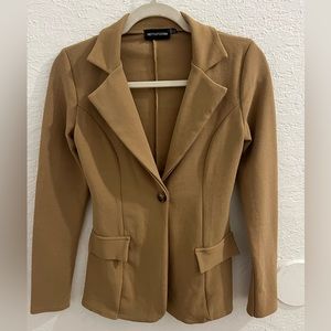 Beige fitted blazer - 0